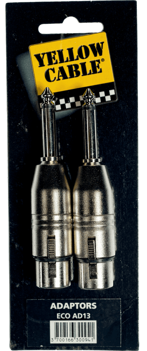 Yellow Cable Adaptateur Jack M 6.35/XLR Fem. X2