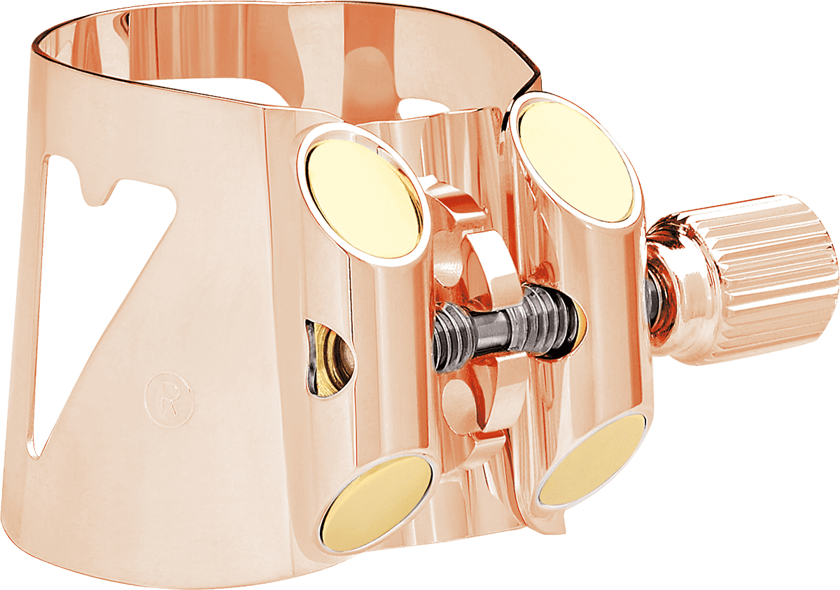 Ligature Optimum Or Rose Saxophone Alto + Couvre-bec Plastique