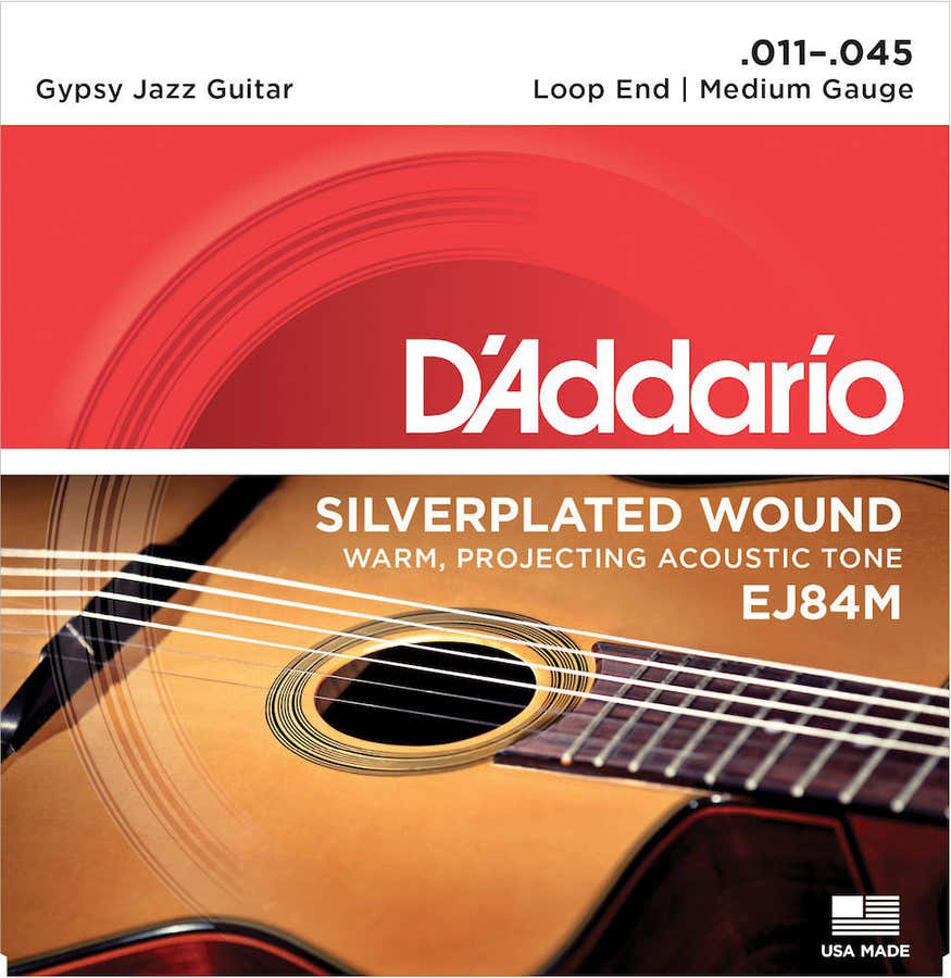 EJ84M Gypsy Jazz Silverplated Wound Loop End Medium 11-45