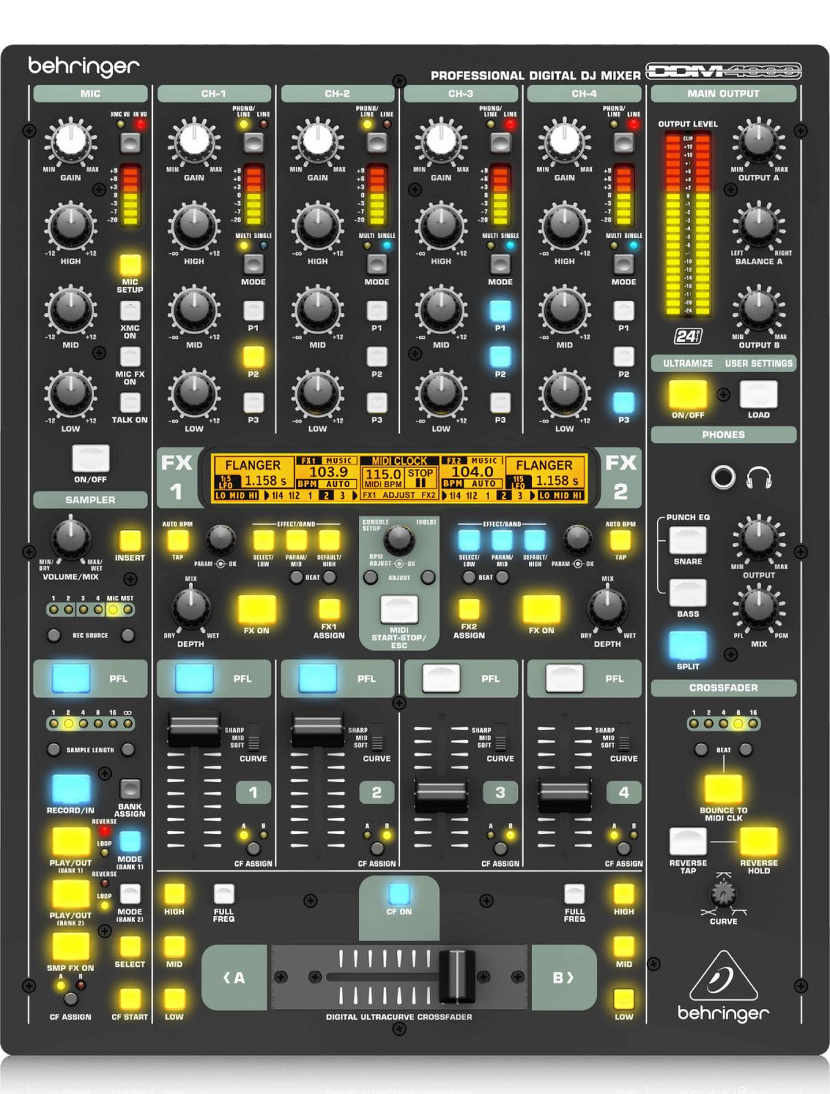 Tables de mixage DJ 4 voies et plus Behringer