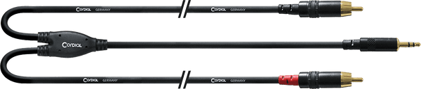 Cable Y Bretelle Minijack/2 RCA Longs 6 M