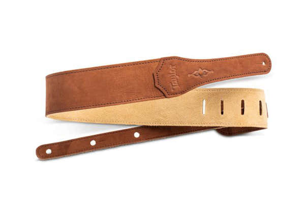 Taylor Guitars 4103-25 Strap Medium Brown Sanded Suede 2.5"