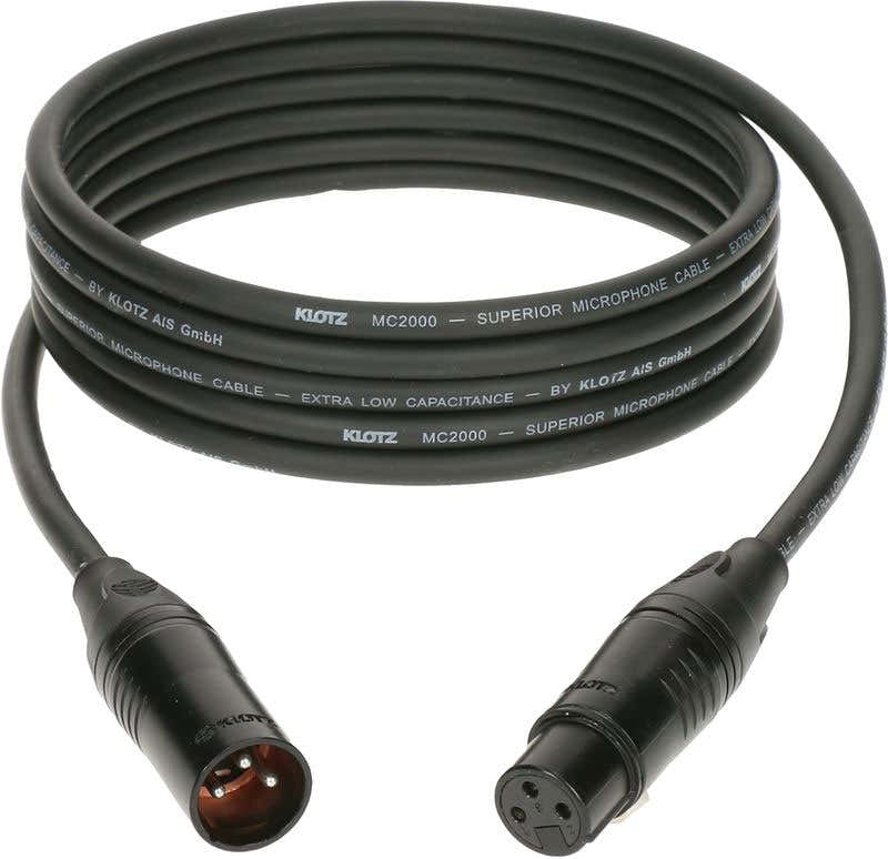 M2 Mic Cable Noir 10M