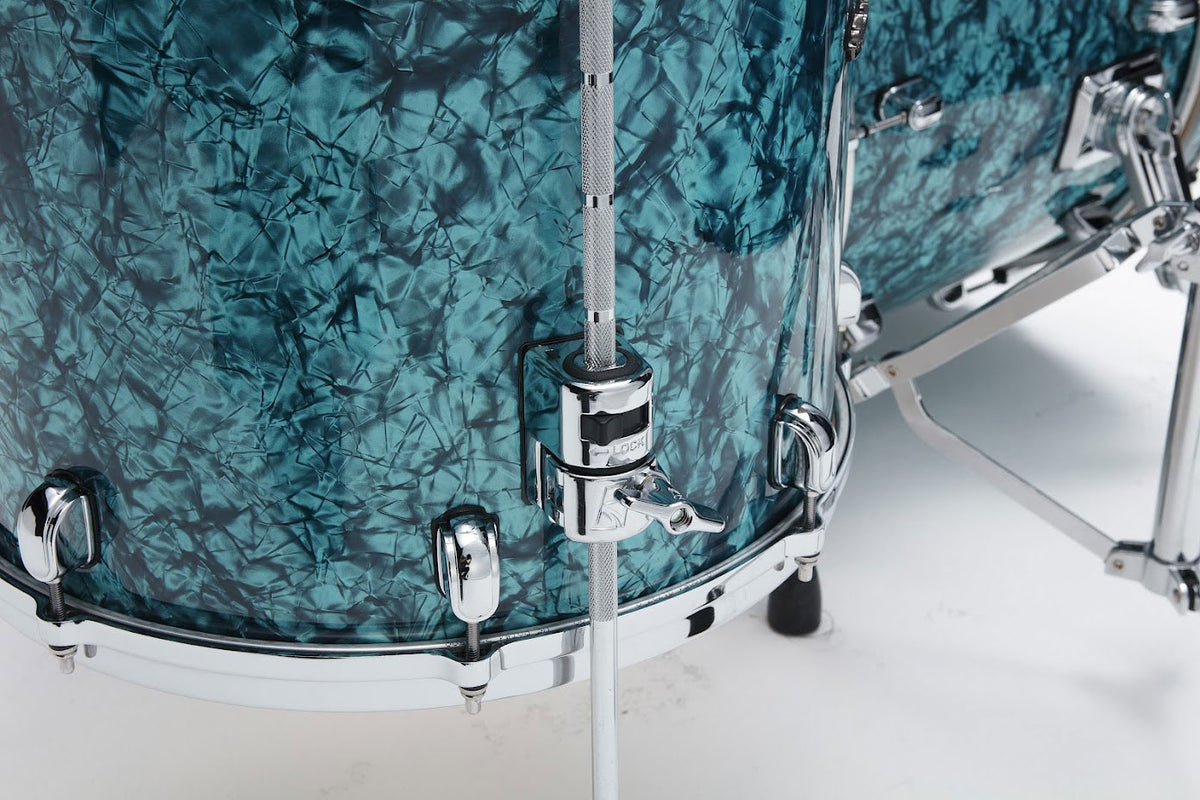 STARCLASSIC MAPLE ROCK 22 DRUM KIT CHROME SHELL HARDWARE TURQUOISE PEARL