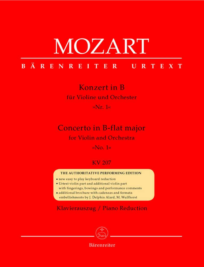 Moz W.A. - Concerto N°1 En Sib Majeur Kv 207 - Violon Piano