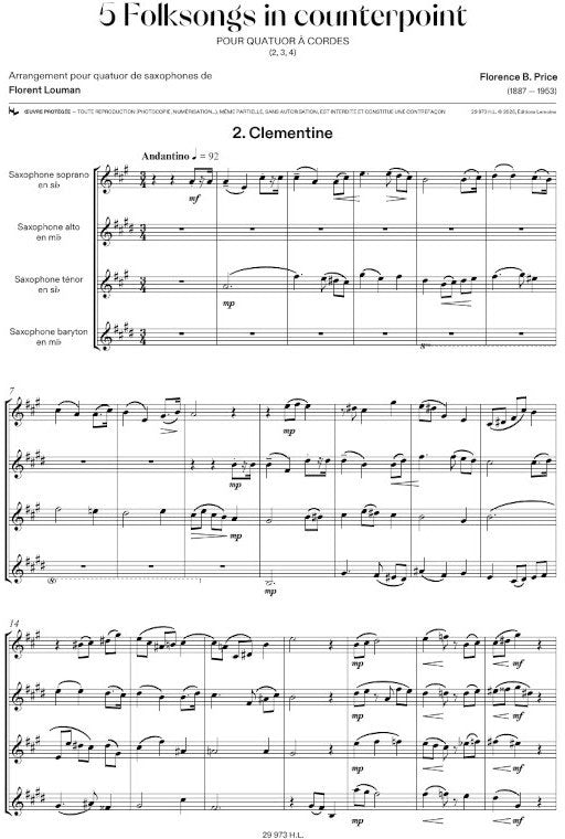 Folksongs In Counterpoint - Louman, Price