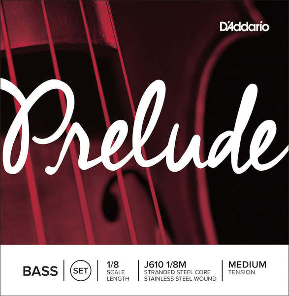 SET OF STRINGS FOR DOUBLE BASS PRELUDE NECK 1/8 TENSION MEDIUM