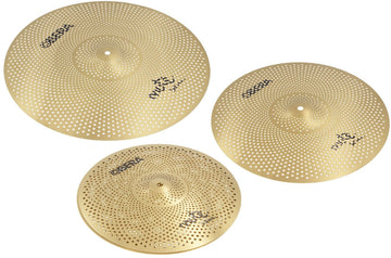 Set 3 Cymbales Silencieuces Mute - 14" 16" 20" - Finition Brass