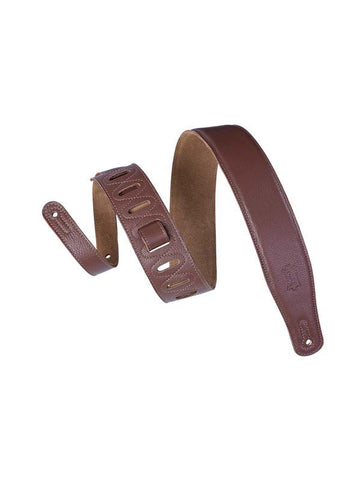 Gewatteerd Leer Met Suède Achterkant 6,4 Cm - Bruin