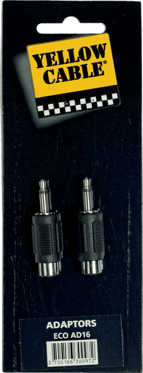 Adaptateur RCA Fem. Jack M Male 3.15 MM - Lot de 2