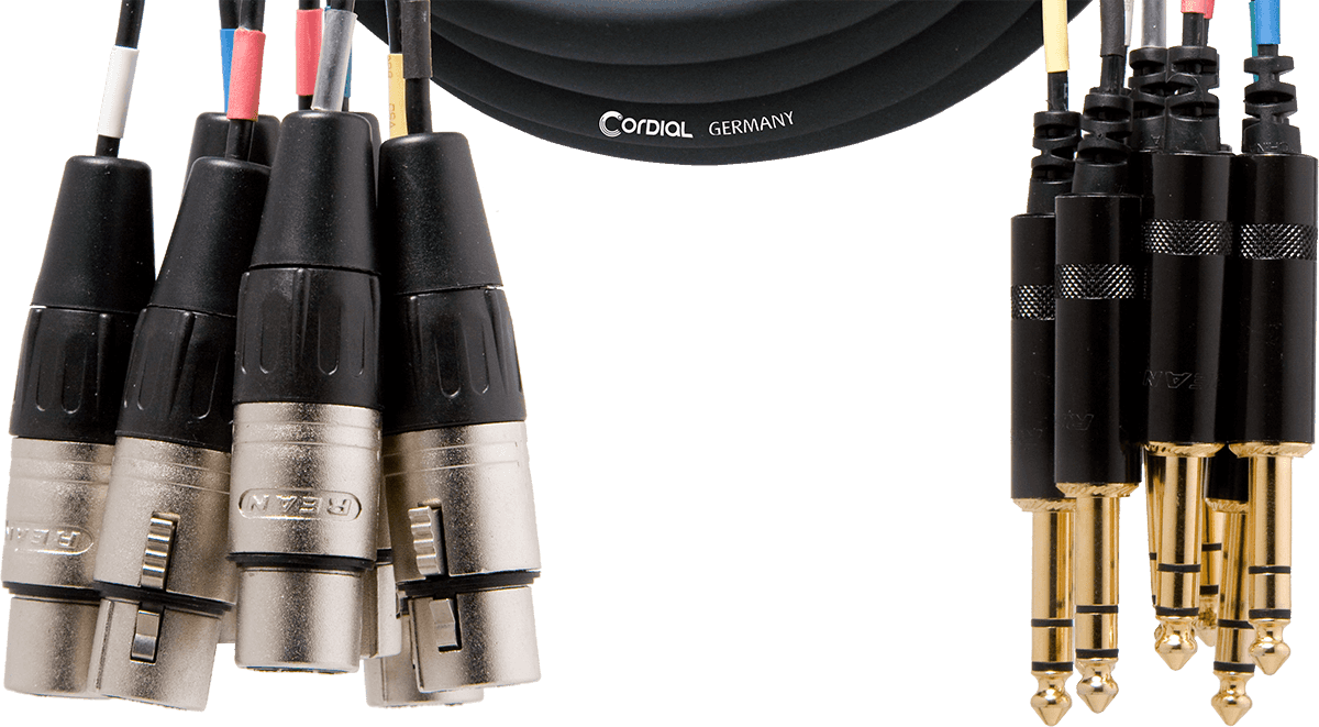 Multikabel 8 XLR Vrouwelijk/8 Jack Stereo 3 M