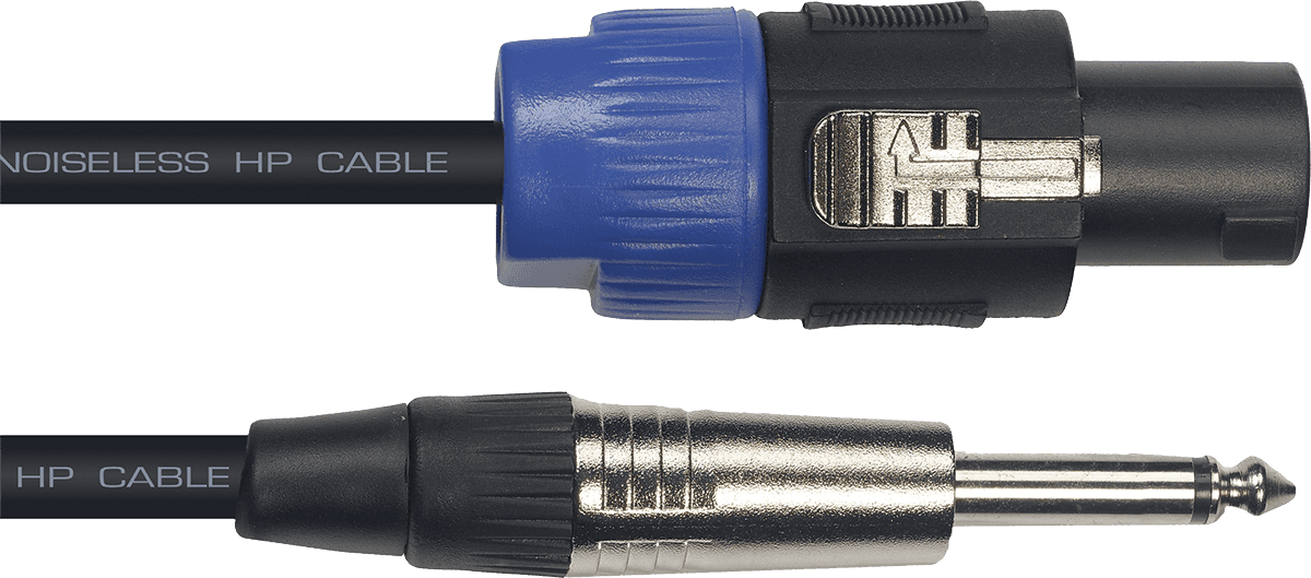 Yellow Cable Cordon HP Speakon Jack Mono 9 M
