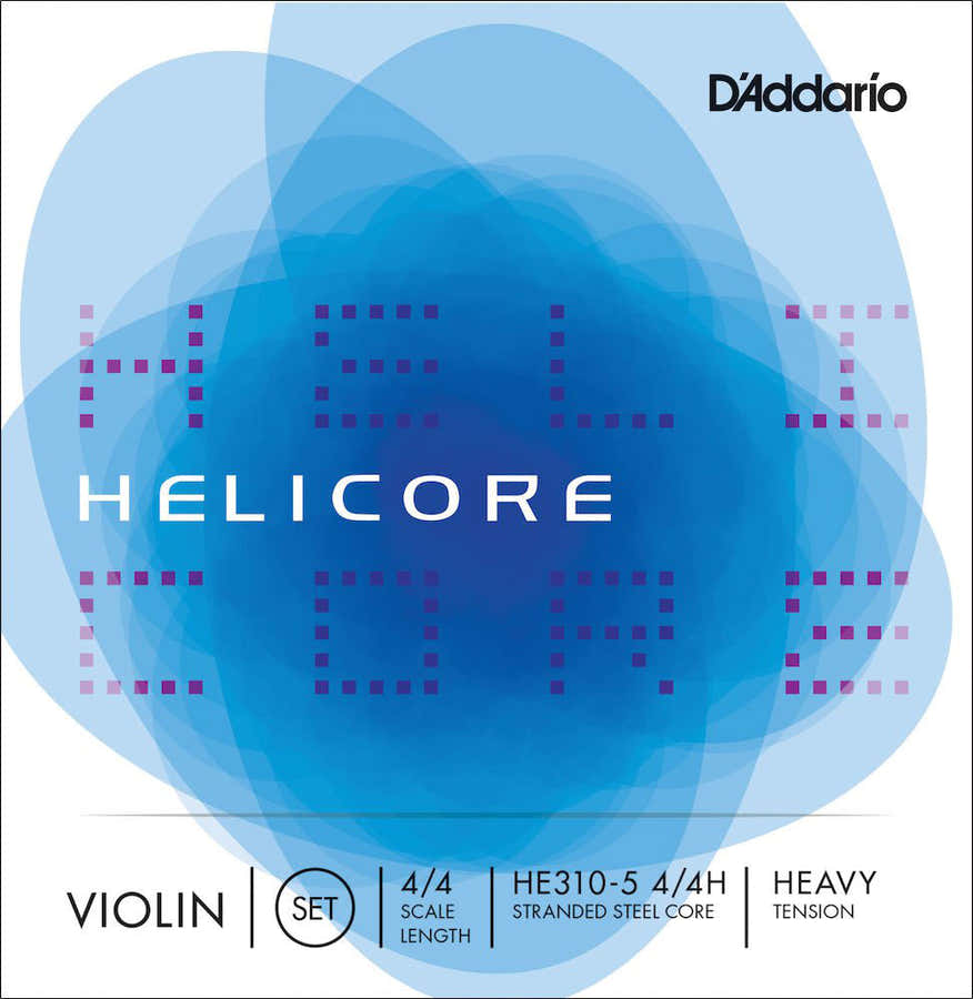 SET OF STRINGS FOR VIOLIN 5 STRINGS HELICORE NECK 4/4 TENSION HEAVY