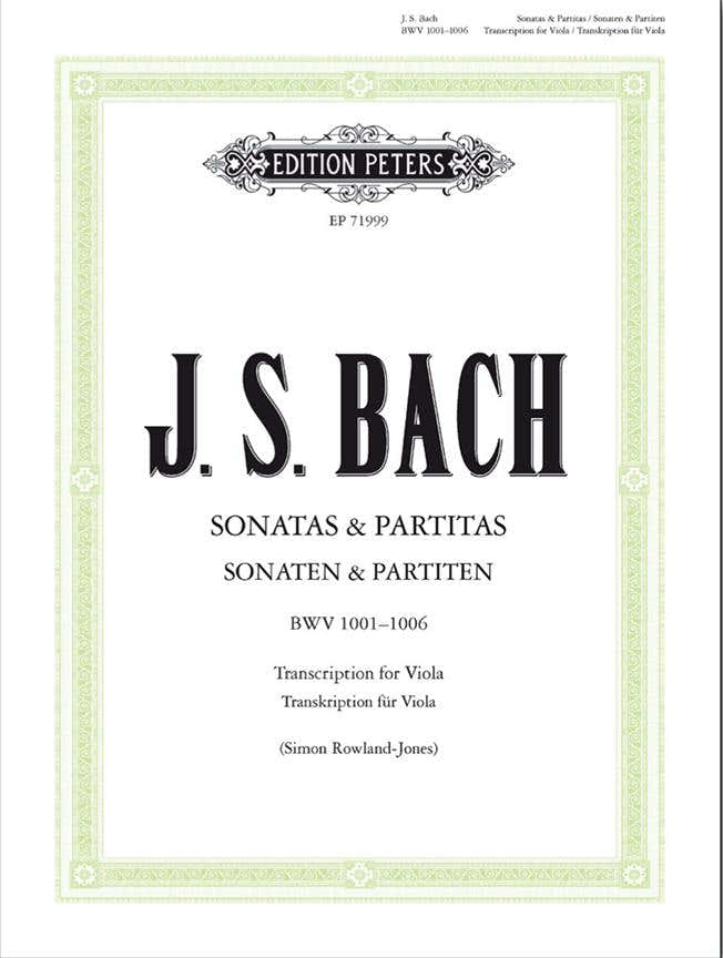 Bach J.S. - Sonates & Partita's BWV 1001-1006 - Altviool