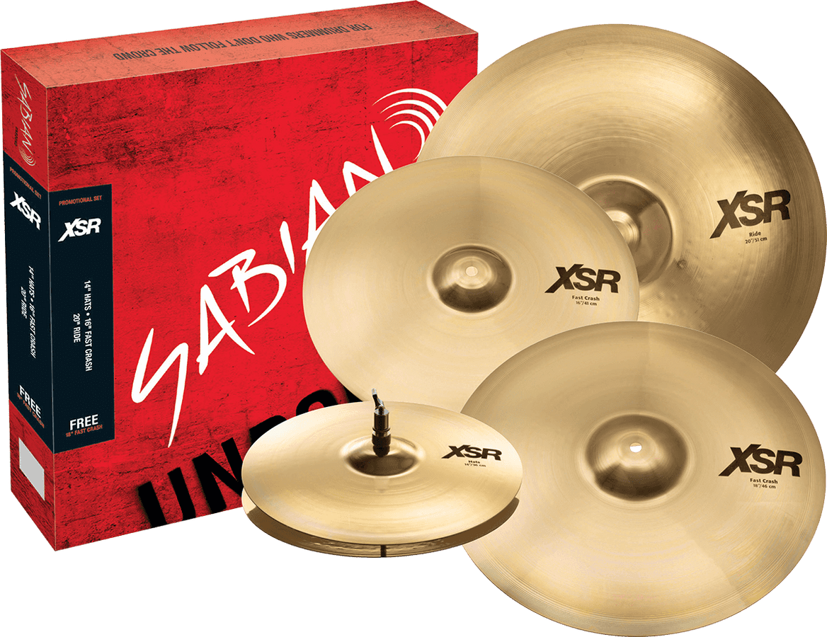 XSR55GB - Pack XSR Harmonique 14/16/2 + 18" Crash +9 JOURS ESSAI DRUMEO
