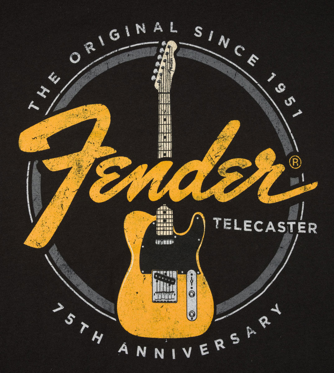 "L" T-Shirt 75th Telecaster Vintage Black
