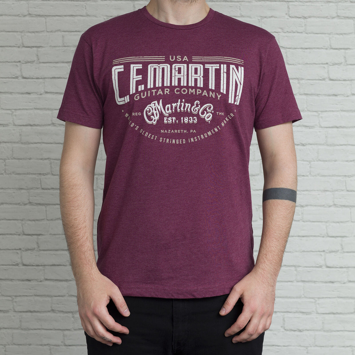 "S" Tee-Shirt Worldsoldest Vinburgundy