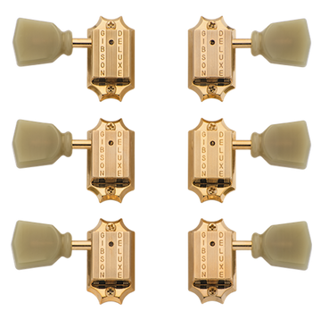 Deluxe Green Key Tuner Set Vintage Gold