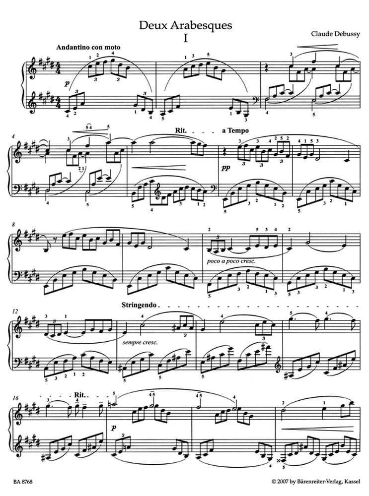 Debussy Claude - Deux Arabesques - Piano