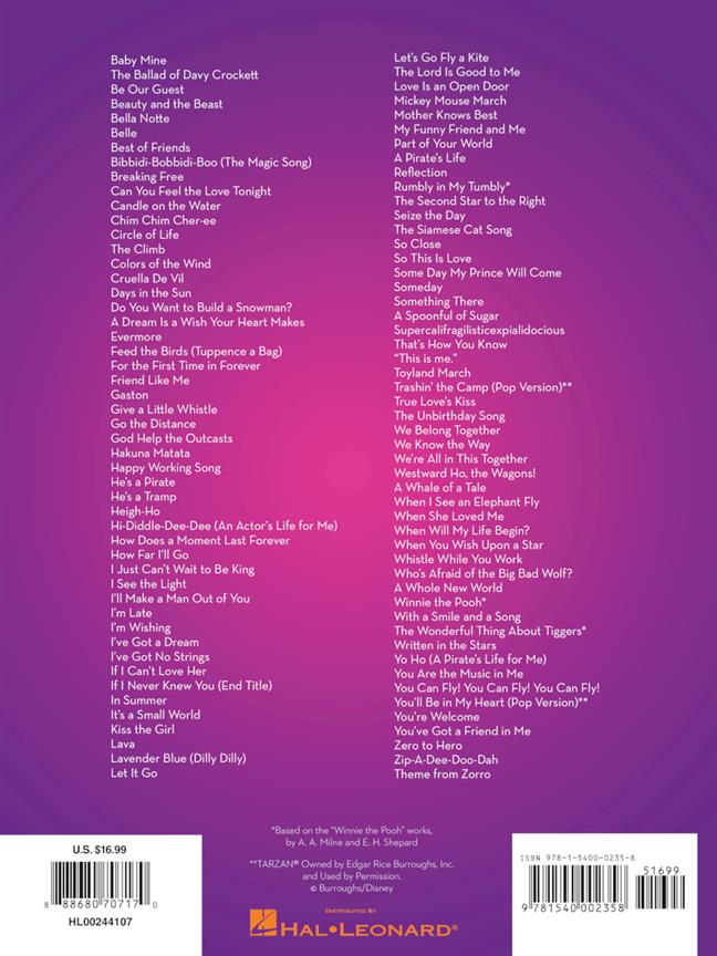 101 Disney Songs Saxophone Alto