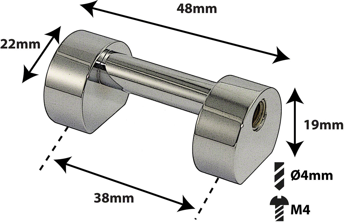 TL3S38 - TUBE LUG - 38MM - SINGLE ENDED (X1)