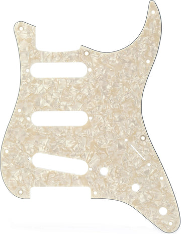 Pickguard Strat SSS Aged White Pearl
