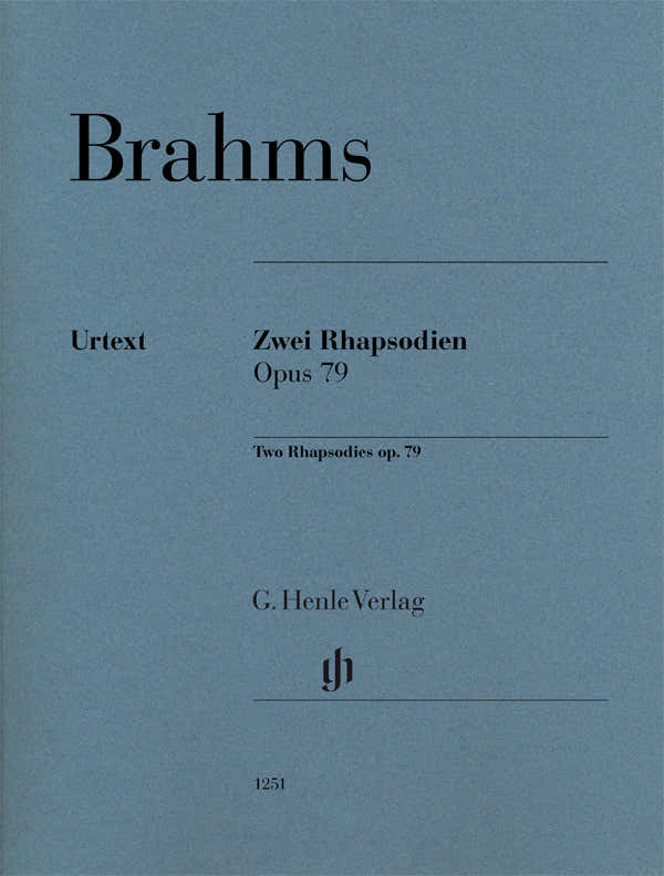 Brahms Johannes - Deux Rhapsodies Op.79 - Piano