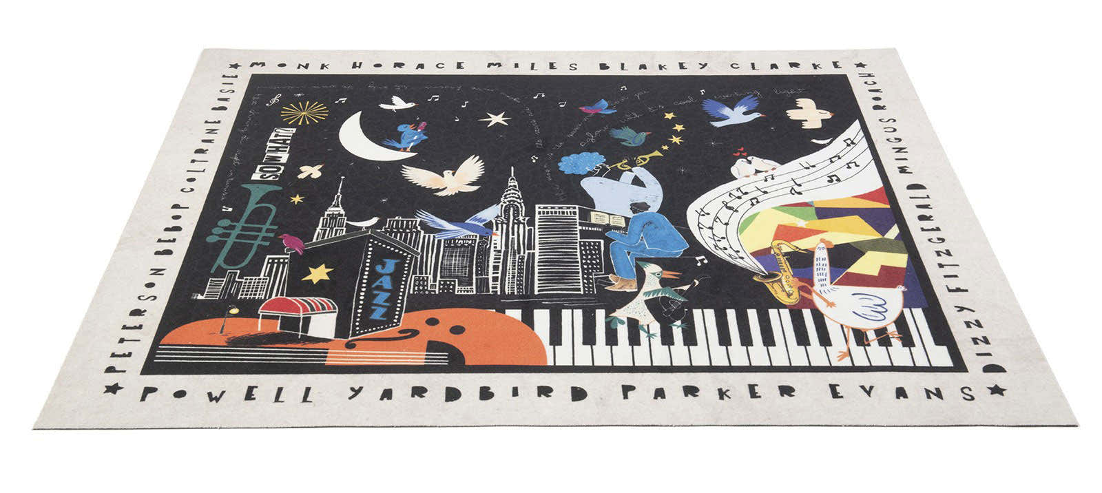 CLB-NGHT Tapis Club Series 1.63 X 1.42M Antidérapant Jazz Night
