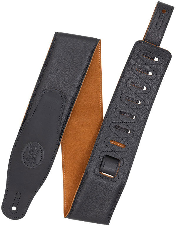 Levys Gewatteerd Leer 7,6cm - Zwart-Honing
