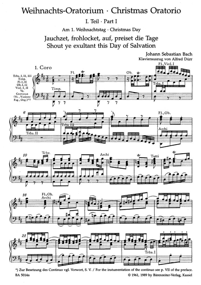 J.S. - Oratorio De Noel Bwv 248 - Reduction Ch Piano