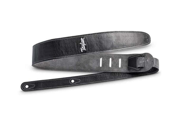 Taylor Guitars 4102-25 Strap Black Leather Suede Back 2.5"