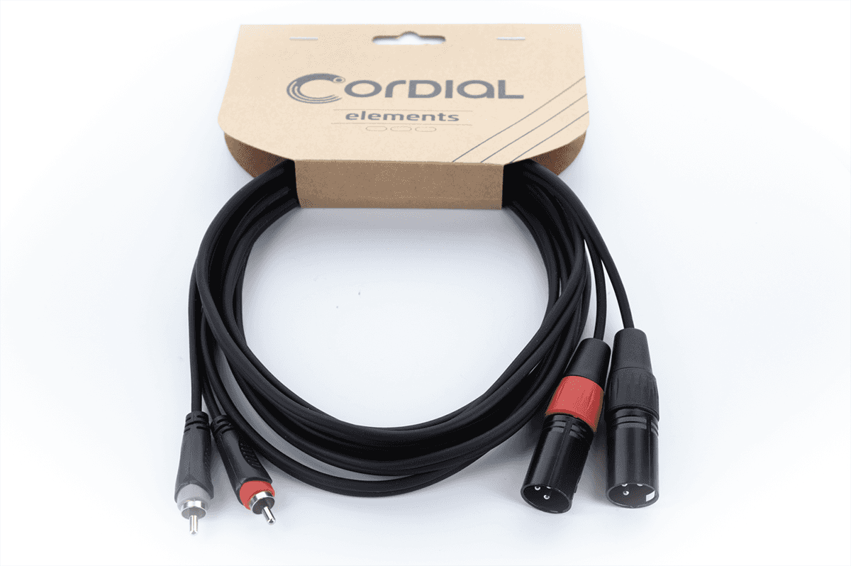 Câble Audio Double XLR Mâle / RCA 1,5 M