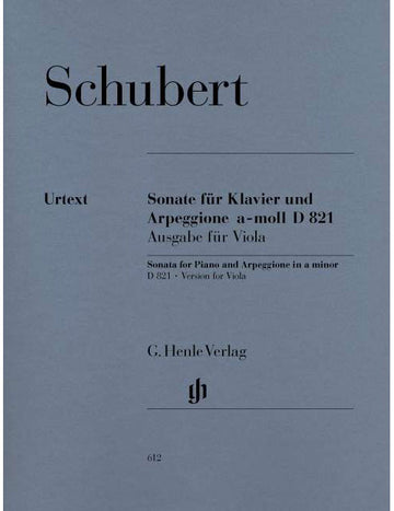 Schubert - Sonate Pour Piano et Arpeggione En La Mineur D 821 (op. Post.) - Alto et Piano