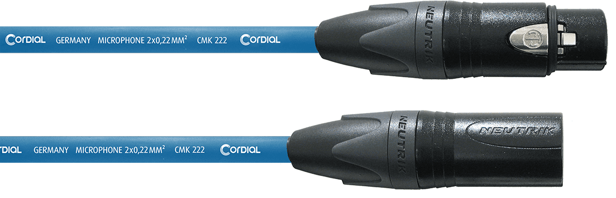 Câble Micro XLR 10 M Bleu