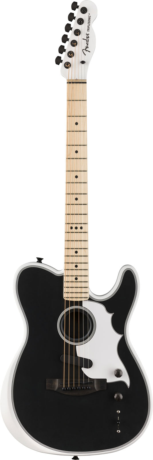 Telecaster Acoustasonic Triplesonic Signature Jack White LTD MN Satin Arctic White With Black Top