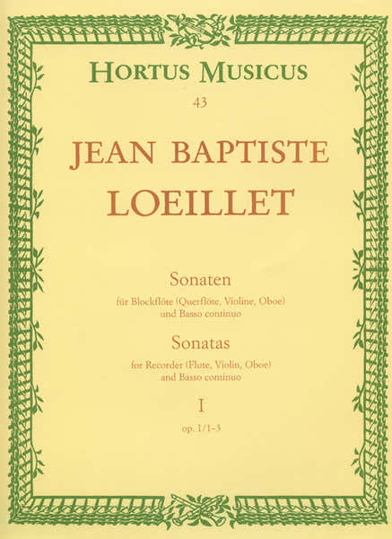 Loeillet De Gant J.B. - Sonaten I Op. I/1-3 - FLB et BC