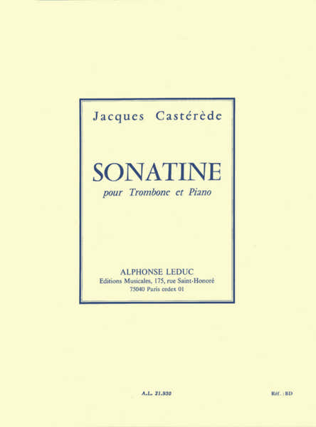 Casterede Jacques - Sonatine - Trombone & Piano