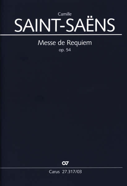 Carus SAINT-saens Camille - Messe De Requiem Op.54 - Reduction Piano