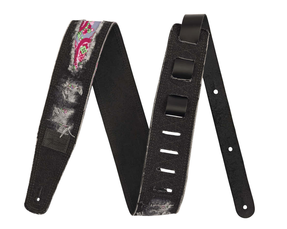 X Wrangler Ripped Denim Strap Black