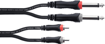 Câble Audio Double Jack Mono - RCA 3 M
