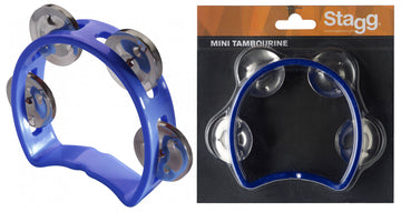 Mini tamboerijn 4 kunststofschellen blauw