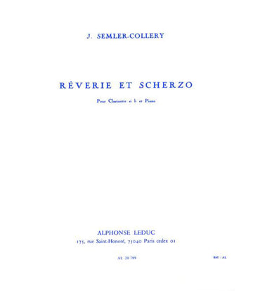SEMLER-collery Jules - Reverie et Scherzo - Clarinette et Piano