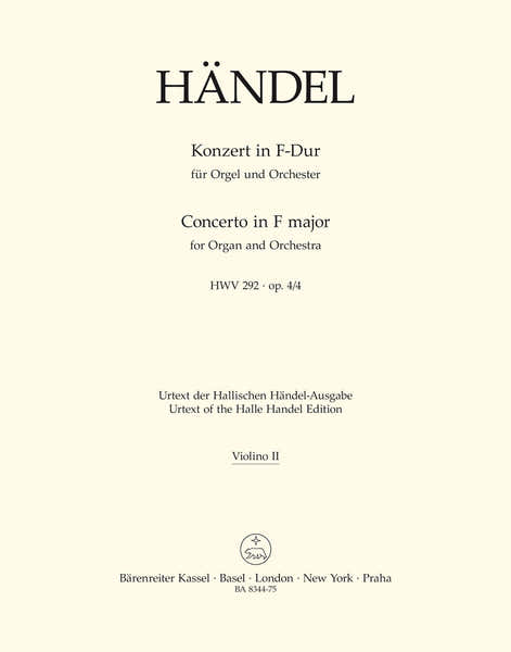 Haendel - Konzert In F-dur (fa Majeur) Orgue et Orchestre