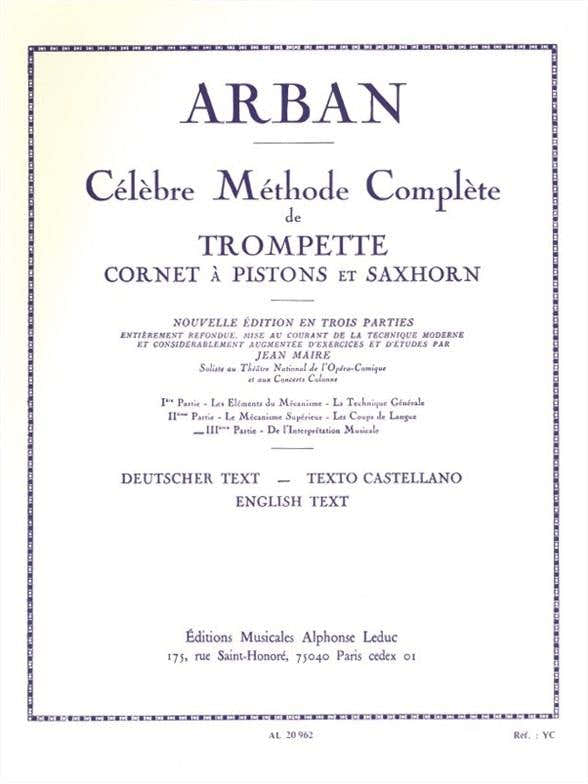 Arban JEAN-baptiste - Beroemde volledige methode voor trompet Deel 3