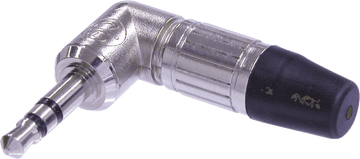 NTP3RC - Fiches Jack Stereo Metal Coudee 3,5 Mm