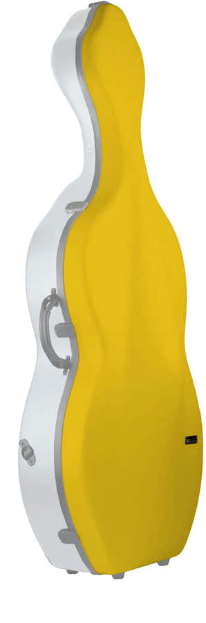 Étui Violoncelle 4/4 Hightech Bonbon + Roues - Jaune/Blanc