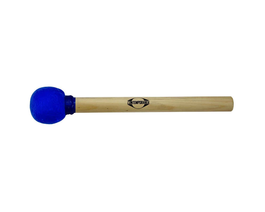 C-BS02blue - Mailloche De Surdo Bois Bleue 30CM