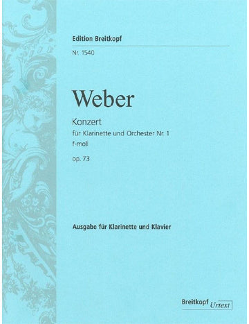 Weber - Concerto No. 1 In F Minor Op. 73 - Clarinette et Piano