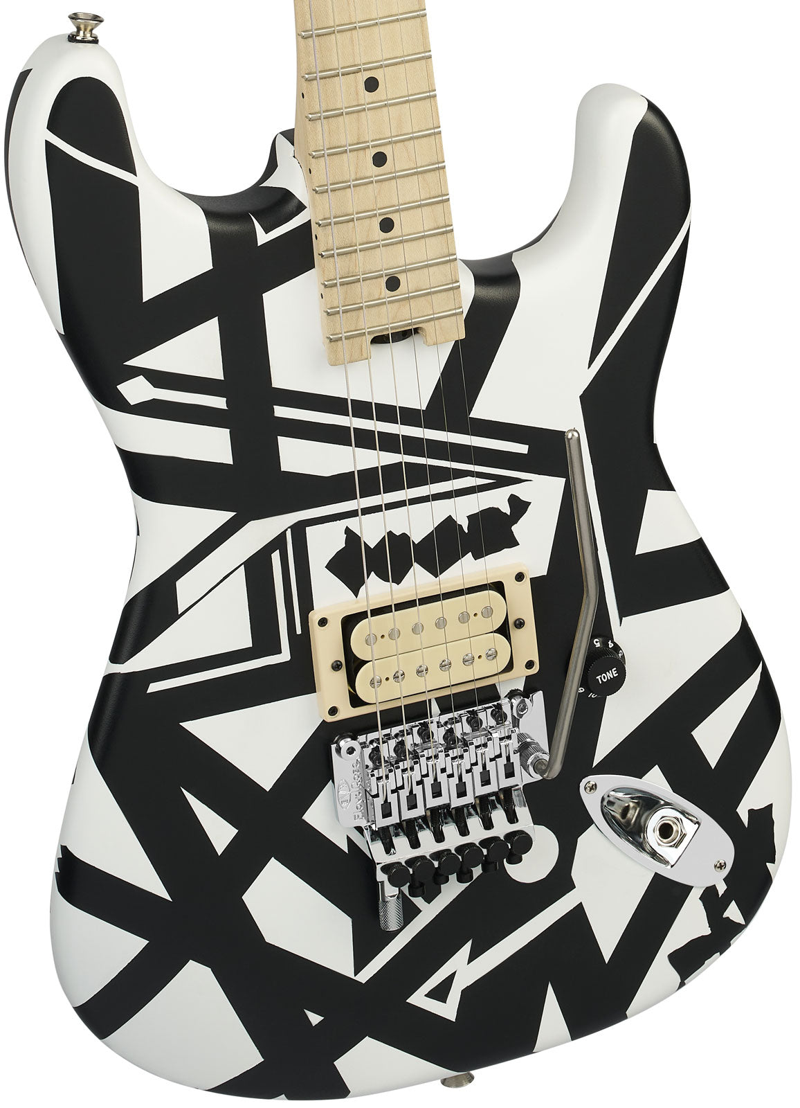 EVH Striped Series Shapes, MN Wit en Zwart
