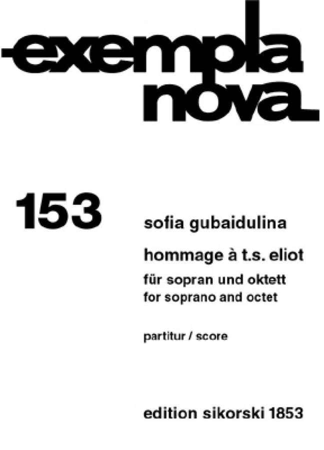 SOFIA GUBAIDULINA - HOMMAGE A T.S. ELIOT - SCORE